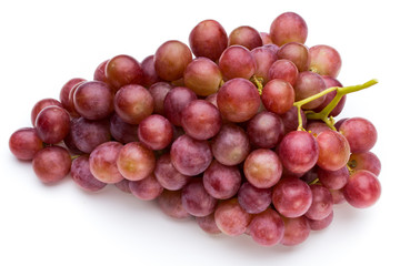 Fototapeta premium Ripe red grape isolated on white.