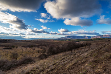 Beautiful mountains landscape in bulgaria.