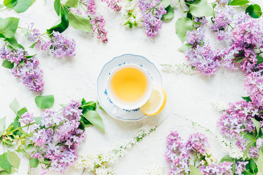 Tea and flowers