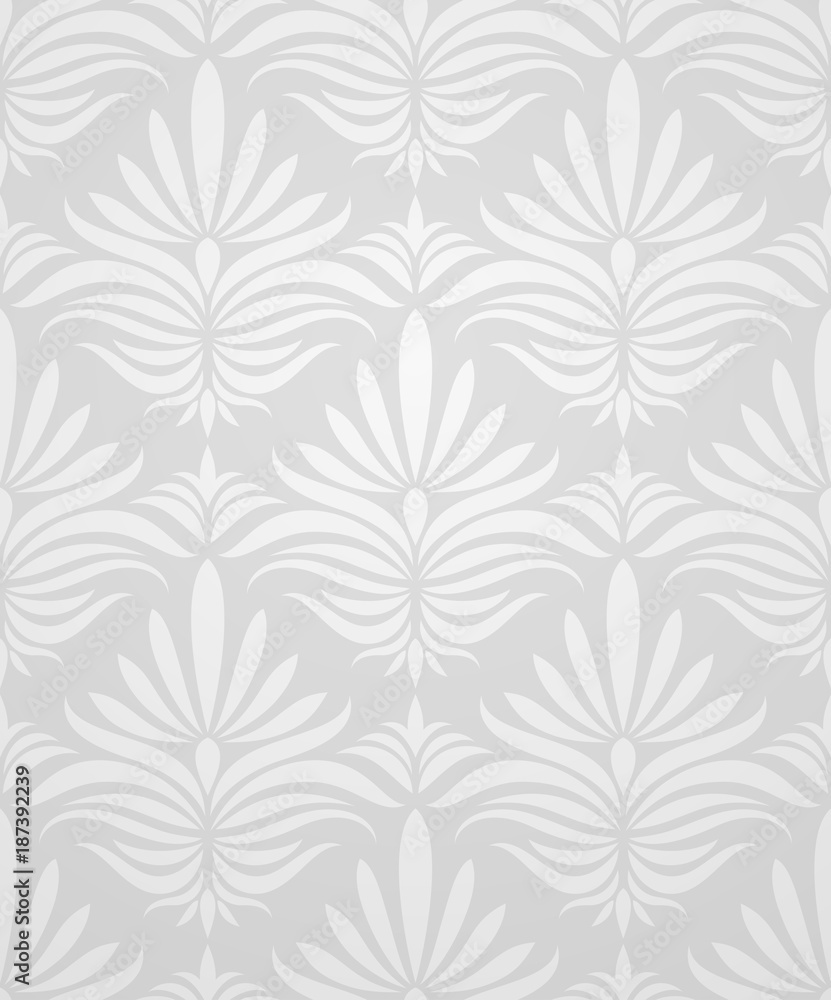 Poster vector wallpaper background. gray damask pattern with lighting.