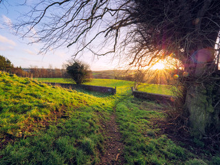  winter countryside morning,Northern Ireland