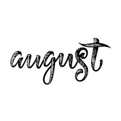 Handwritten name of month. Calligraphy word for calendars and organizers.