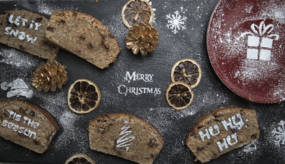 Christmas Sweet Slate with Banana Bread