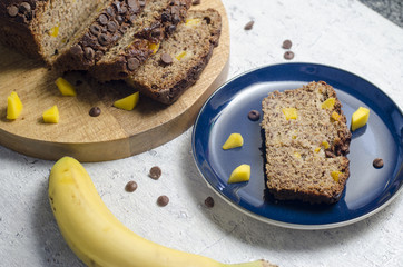 Slices of Banana and Mango Bread