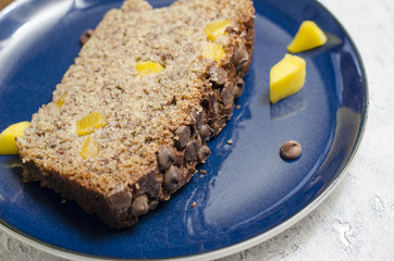 Banana and Mango Bread with Chocolate Chips