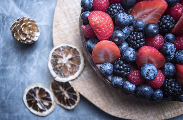 Fresh Berry Chocolate Cheesecake