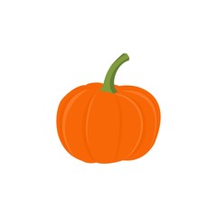 Pumpkins with leaves. silhouette on white background. Vector illustration