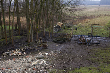 A closeup of an old tools in Poland