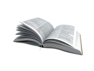 Open Book Bible in white Background Photo
