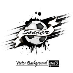 Background abstract soccer ball from blots