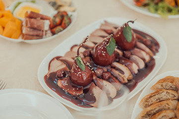 wedding buffet table