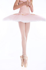 Ballet dancer standing on pointe