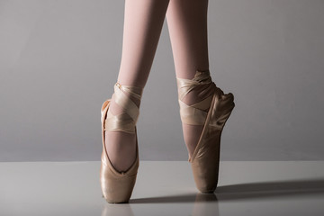 Ballet dancer standing on pointe