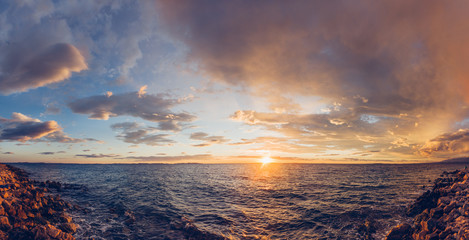 Panoramic sunrise scenery at the seaside © RG&B Images/Stocksy