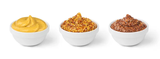 Fotobehang mustard in bowls set © sveta