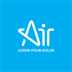 air logo, a letter, star logo