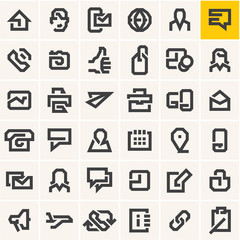 Fototapeta premium line web icons set
