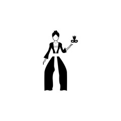 woman in fancy dress icon. Carnival element icon. Premium quality graphic design icon. Baby Signs, outline symbols collection icon for websites, web design, mobile