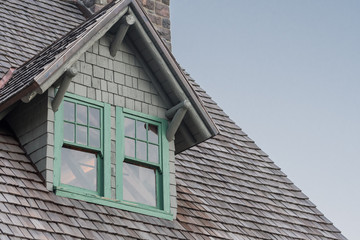 Window Eave and Wooden Shingles