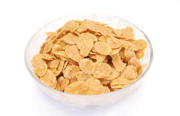 Cereals  balls on a white background