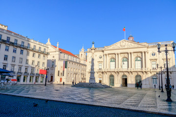 Obraz premium Vista da Praça do Municipio em Lisboa