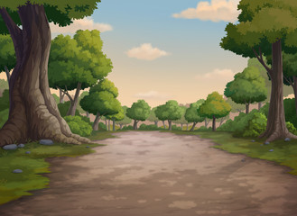 Obraz premium background for jungle and natural at the evening.