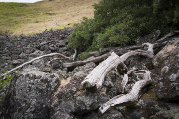 Extinct volcano crater