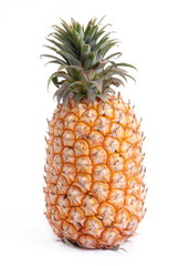 Fresh pineapple fruit on white background    
