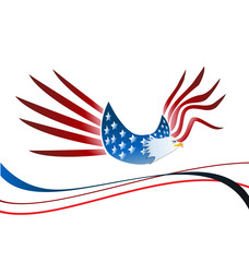 Usa eagle independence icon vector