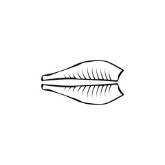 halibut fillet icon. Fish and sea products elements. Premium quality graphic design icon. Simple love icon for websites, web design, mobile app, info graphics