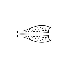 fried halibut icon. Fish and sea products elements. Premium quality graphic design icon. Simple love icon for websites, web design, mobile app, info graphics