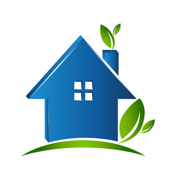 Simple House Green Environment Icon
