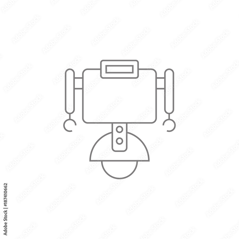 Poster robot on wheels icon. web element. premium quality graphic design. signs symbols collection, simple 
