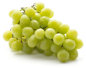 One green grape bunch (Early Sweet or Grapaes variety) isolated on white background.