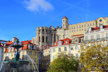 Lisbon, Rossio Square fountain