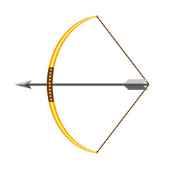 Bow and arrow icon. Vector illustration.