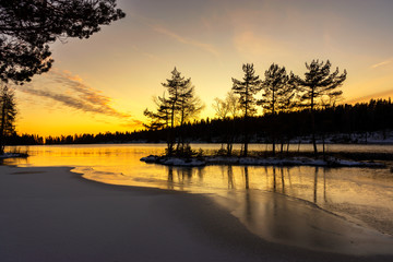 Winter landscape scenery from Norway