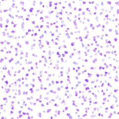 Valentine's greeting card with falling red hearts on white background. Vector