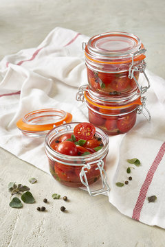 Fresh pickled cherry tomatoes