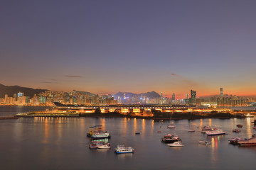 the 2017 Oct sunset at kwun tong