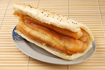 Chinese tradition food- clay oven rolls  and fried bread stick 