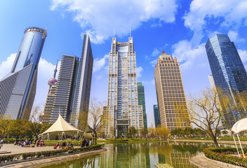 Plakat City Building Shanghai Lujiazui