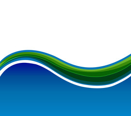 Abstract blue and green wavy background