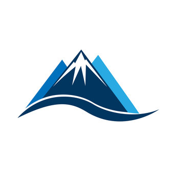 Mointains logo symbol portrait vector