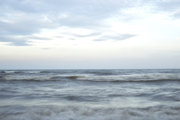 Beautiful clear  water lapping on the shore