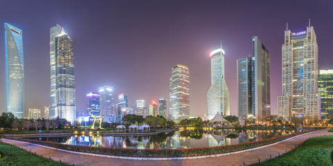 Fototapeta na wymiar City Night Shanghai Lujiazui