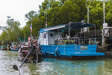 Fototapeta na wymiar Long Tail Boats in Phuket Island, Thailand