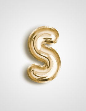 Letter Alphabet Gold Balloon