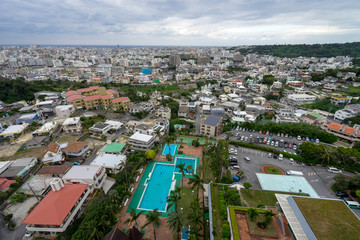 首里のホテルから見る那覇市街風景