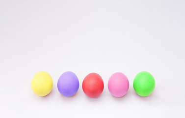 colorful easter egg isolated on white background with clipping path